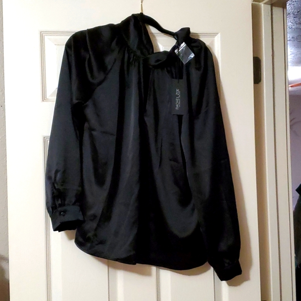 Black silk blouse
